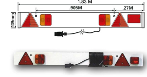 MP256P6F10M 1.83m Bulb typeTrailer Board With 10m Cable & Fog Lamp